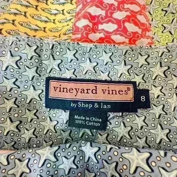 Vineyard Vines Madras skirt, size 8, side zipper, - Picture 5 of 5